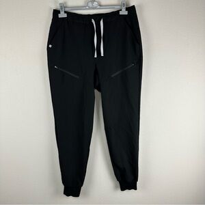 Figs Men’s Black Nursing Medical Uniform Cuffed Joggers Scrub Pants Size Large